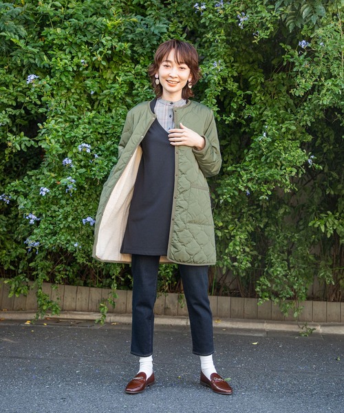 DECOY SINCE 1981(デコイシンスイチキュウハチイチ)の「レイヤード風ドッキングチュニック(Tシャツ/カットソー・レディース・グレー/ブラウン・L/LL/M)」の7枚目の写真