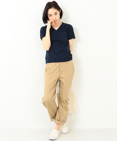 BEAMS BOY(ビームスボーイ)の「BEAMS BOY / NEW アーミーチノ 9分丈(チノパンツ・レディース・カーキ/ネイビー・0/1/2)」の19枚目の写真