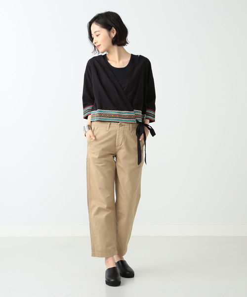 BEAMS BOY(ビームスボーイ)の「BEAMS BOY / NEW アーミーチノ 9分丈(チノパンツ・レディース・カーキ/ネイビー・0/1/2)」の5枚目の写真