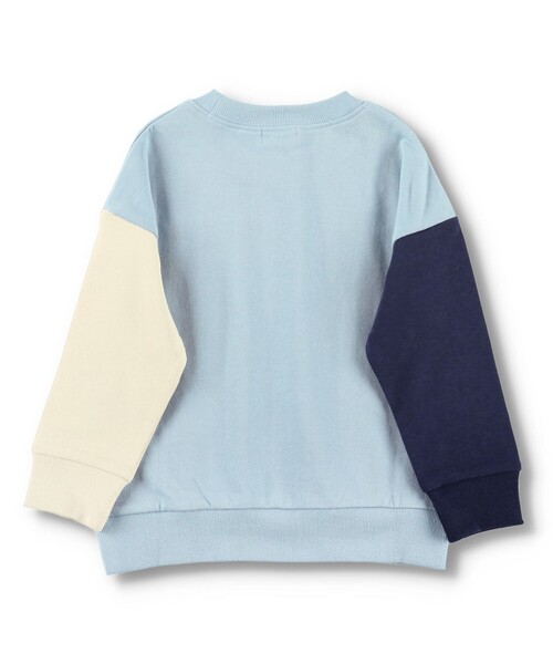 BRANSHES（ブランシェス）の「【クレイジースリーブ】ロゴトレーナー（スウェット・キッズ・アイボリー/サックスブルー・100/90/120/110/130/140/150）」の20枚目の写真