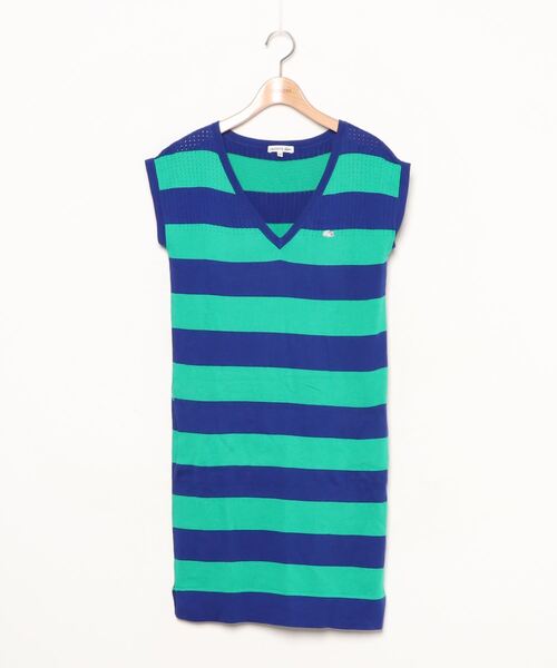 ブランド古着 ボーダー柄ニットワンピース ワンピース Lacoste ラコステ のファッション通販 Zozoused