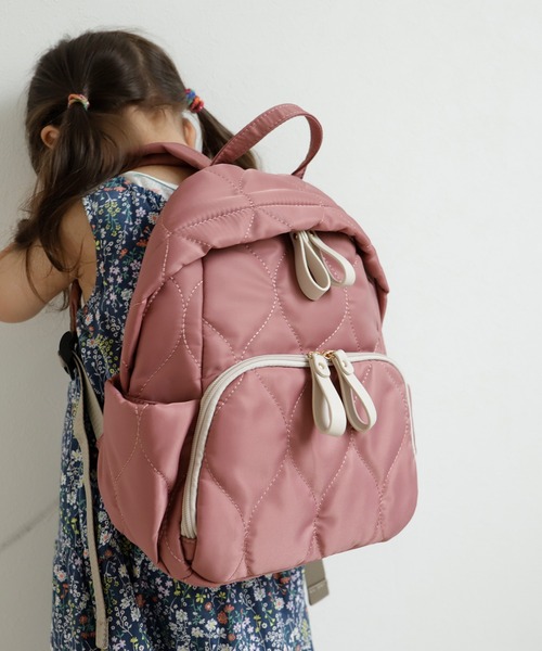 VitaFelice（ヴィータフェリーチェ）の「キルティングキッズリュック（バックパック/リュック・キッズ・ブラック/グレー/オフホワイト/ブルー/ピンク・FREE）」の5枚目の写真