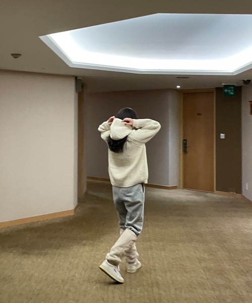 Didot.showroom（ディドット ショールーム）の「balaclava knit tops set / 《同ニット》バラクラバ＆ニットトップスSET（ニット/セーター・レディース・ベージュ/ネイビー/アイボリー/グリーン/ラベンダー・FREE）」の8枚目の写真