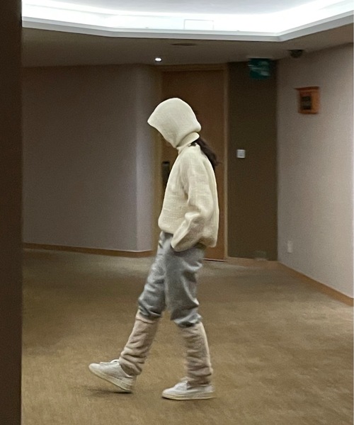 Didot.showroom（ディドット ショールーム）の「balaclava knit tops set / 《同ニット》バラクラバ＆ニットトップスSET（ニット/セーター・レディース・ベージュ/ネイビー/アイボリー/グリーン/ラベンダー・FREE）」の9枚目の写真