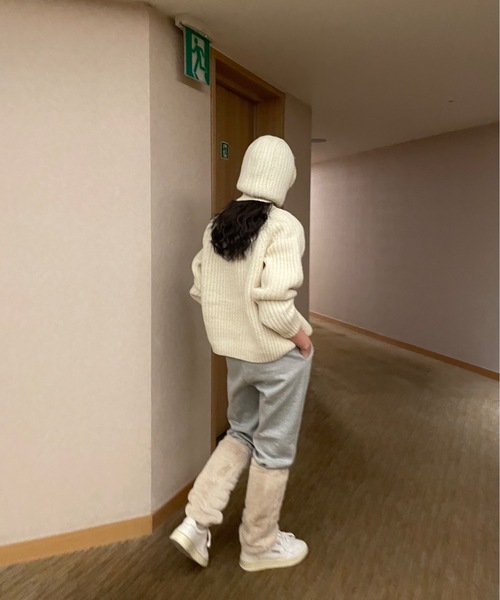 Didot.showroom（ディドット ショールーム）の「balaclava knit tops set / 《同ニット》バラクラバ＆ニットトップスSET（ニット/セーター・レディース・ベージュ/ネイビー/アイボリー/グリーン/ラベンダー・FREE）」の12枚目の写真