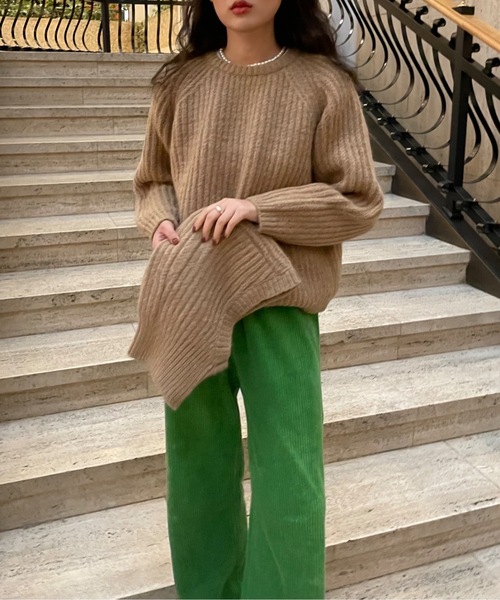 Didot.showroom（ディドット ショールーム）の「balaclava knit tops set / 《同ニット》バラクラバ＆ニットトップスSET（ニット/セーター・レディース・ベージュ/ネイビー/アイボリー/グリーン/ラベンダー・FREE）」の18枚目の写真