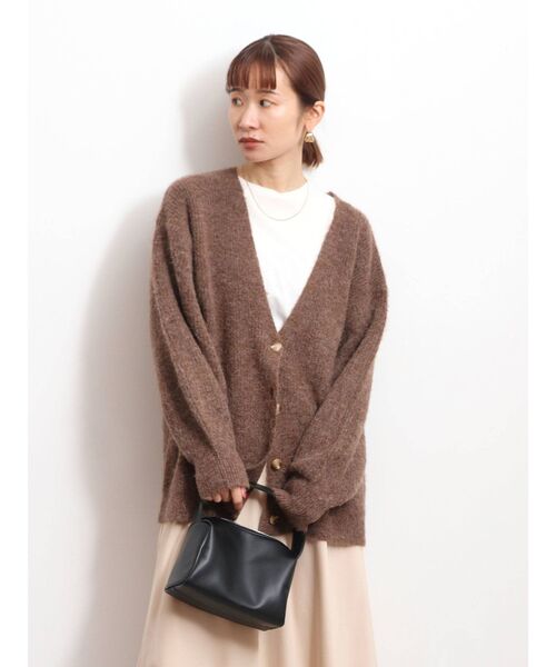 Ungrid（アングリッド）の「カラールーズデザインニットカーデ（カーディガン/ボレロ・レディース・ブラウン/オレンジ/グリーン・FREE）」の9枚目の写真