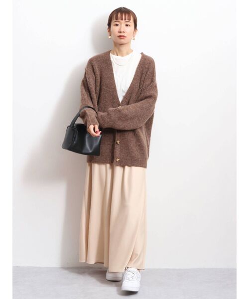 Ungrid（アングリッド）の「カラールーズデザインニットカーデ（カーディガン/ボレロ・レディース・ブラウン/オレンジ/グリーン・FREE）」の10枚目の写真