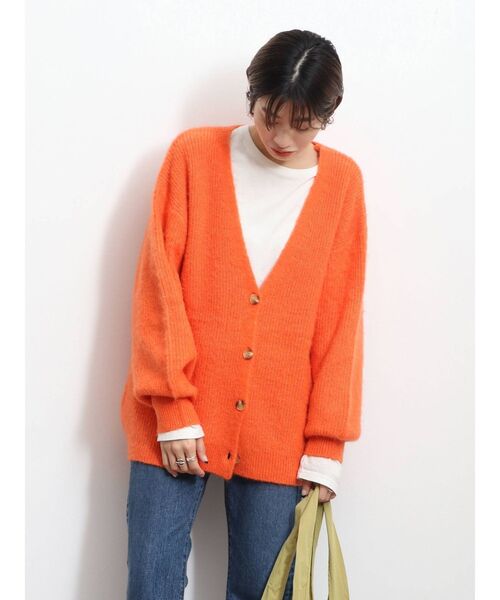 Ungrid（アングリッド）の「カラールーズデザインニットカーデ（カーディガン/ボレロ・レディース・ブラウン/オレンジ/グリーン・FREE）」の11枚目の写真