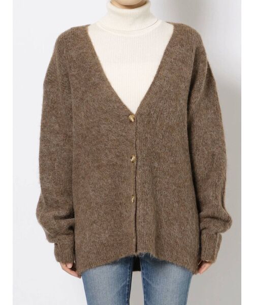 Ungrid（アングリッド）の「カラールーズデザインニットカーデ（カーディガン/ボレロ・レディース・ブラウン/オレンジ/グリーン・FREE）」の13枚目の写真