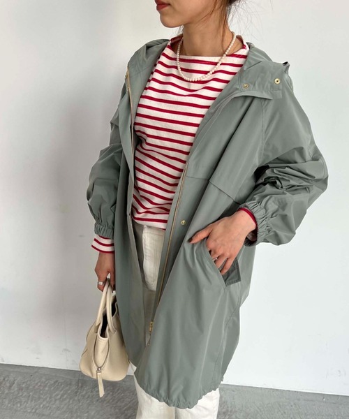 Doux archives（ドゥアルシーヴ）の「コクーンシルエットマウンテンパーカー（ミリタリージャケット・レディース・アイボリー/ブラック/カーキ・FREE）」の3枚目の写真