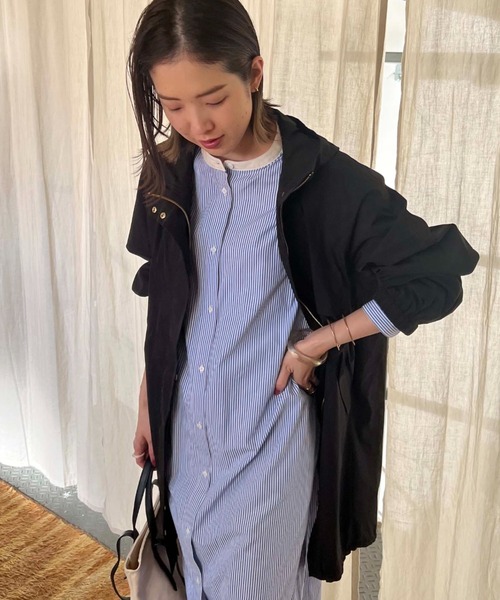 Doux archives（ドゥアルシーヴ）の「コクーンシルエットマウンテンパーカー（ミリタリージャケット・レディース・アイボリー/ブラック/カーキ・FREE）」の2枚目の写真