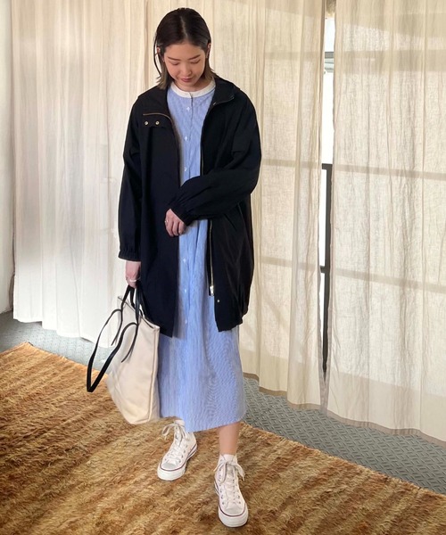 Doux archives（ドゥアルシーヴ）の「コクーンシルエットマウンテンパーカー（ミリタリージャケット・レディース・アイボリー/ブラック/カーキ・FREE）」の8枚目の写真