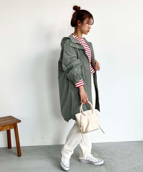 Doux archives（ドゥアルシーヴ）の「コクーンシルエットマウンテンパーカー（ミリタリージャケット・レディース・アイボリー/ブラック/カーキ・FREE）」の12枚目の写真