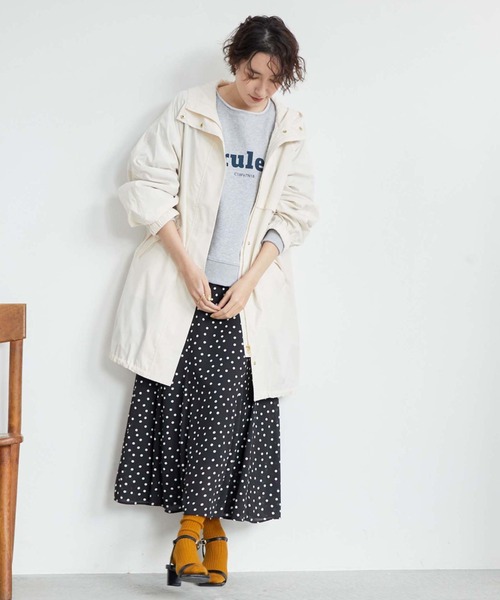 Doux archives（ドゥアルシーヴ）の「コクーンシルエットマウンテンパーカー（ミリタリージャケット・レディース・アイボリー/ブラック/カーキ・FREE）」の11枚目の写真