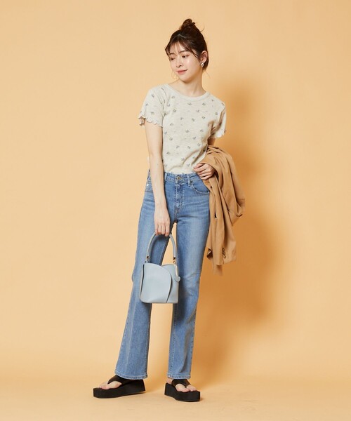 FREAK'S STORE(フリークスストア)の「SOMETHING/サムシング LISA FLARE/リサフレアデニム(デニムパンツ・レディース・ブルー/ネイビー・XS/M/S)」の10枚目の写真