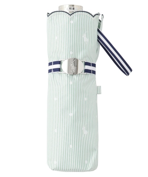 遮光 晴雨兼用折りたたみ日傘 ”ストライプドット”（折りたたみ傘