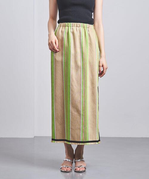 near.nippon.（ニアーニッポン）の「＜near.nippon（ニアー ニッポン）＞ツイード ストライプ スカート（スカート・レディース・ベージュ・38/36）」の2枚目の写真