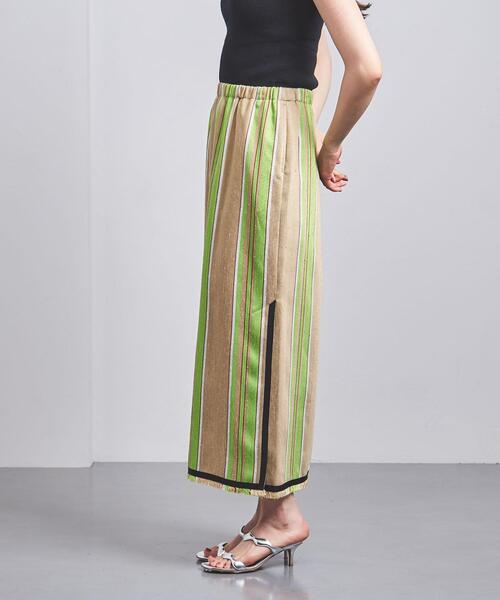 near.nippon.（ニアーニッポン）の「＜near.nippon（ニアー ニッポン）＞ツイード ストライプ スカート（スカート・レディース・ベージュ・38/36）」の3枚目の写真