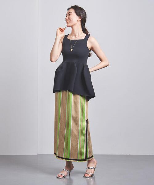 near.nippon.（ニアーニッポン）の「＜near.nippon（ニアー ニッポン）＞ツイード ストライプ スカート（スカート・レディース・ベージュ・38/36）」の5枚目の写真