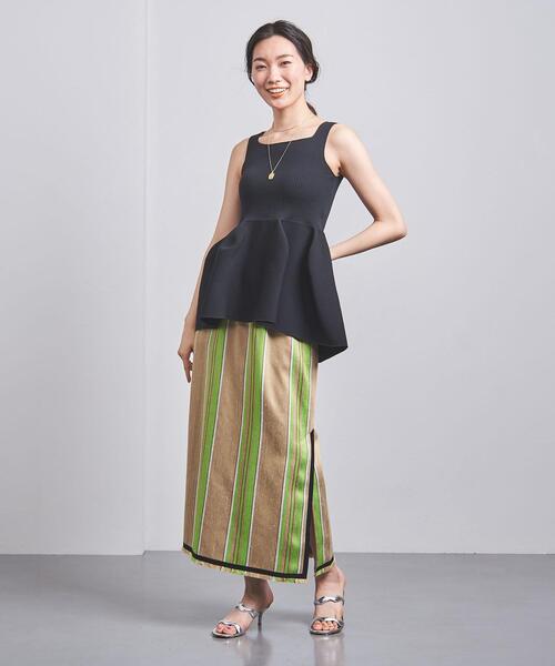 near.nippon.（ニアーニッポン）の「＜near.nippon（ニアー ニッポン）＞ツイード ストライプ スカート（スカート・レディース・ベージュ・38/36）」の6枚目の写真