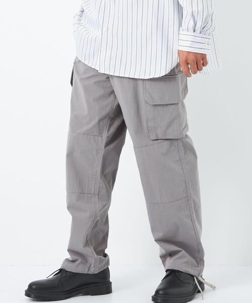 Grancy ナイロンパンツ　グレーグリーン　M GRANCY】ZipDesign CargoPants / ジップデザイン カーゴパンツ
