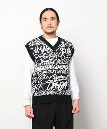 MYne | 【MYne】Rakugaki Knit Vest(ニット/セーター)