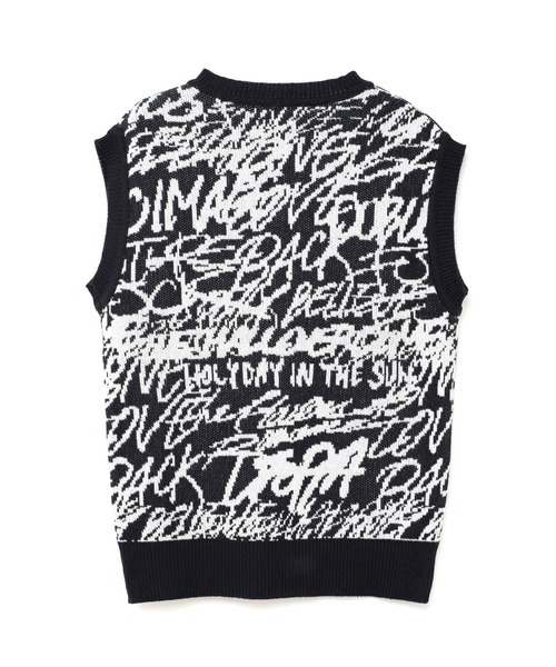 MYne(マイン)の「【MYne】Rakugaki Knit Vest(ニット/セーター・メンズ・ブラック/パープル・M/L)」の8枚目の写真