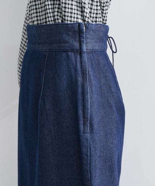 ROPE' PICNIC(ロペピクニック)の「【お仕事にも】バックレースアップアイラインスカート(デニムスカート・レディース・ネイビー/ブルー系その他3・36/38/40)」の5枚目の写真