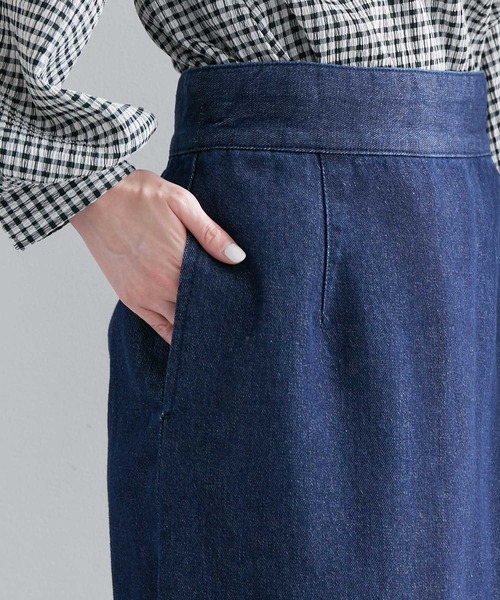 ROPE' PICNIC(ロペピクニック)の「【お仕事にも】バックレースアップアイラインスカート(デニムスカート・レディース・ネイビー/ブルー系その他3・36/38/40)」の13枚目の写真