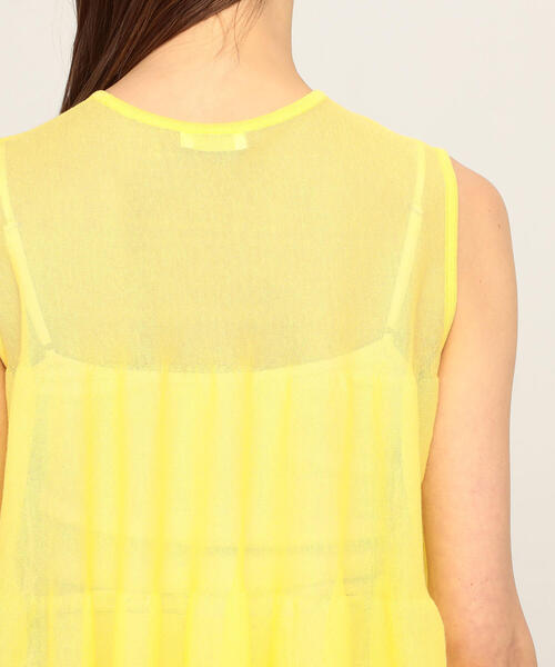 TOMORROWLAND (トゥモローランド)の「ドライコットンポリエステル ティアードノースリーブプルオーバー(ニット/セーター・レディース・ブラック/イエロー/ブルー・S)」の12枚目の写真