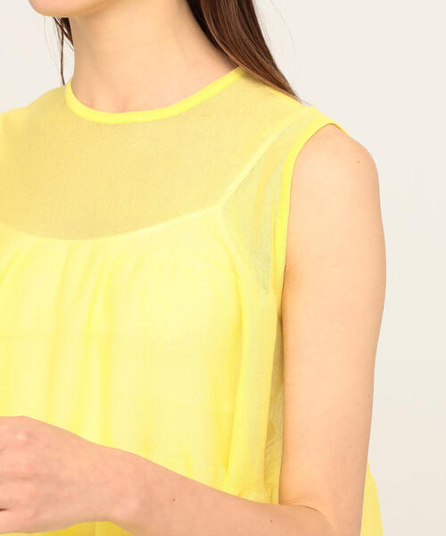 TOMORROWLAND (トゥモローランド)の「ドライコットンポリエステル ティアードノースリーブプルオーバー(ニット/セーター・レディース・ブラック/イエロー/ブルー・S)」の13枚目の写真