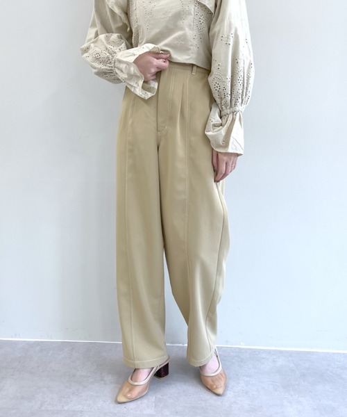 mystic（ミスティック）の「センターステッチハイウエストパンツ（その他パンツ・レディース・ベージュ/オフホワイト/カーキ・1/2）」の10枚目の写真