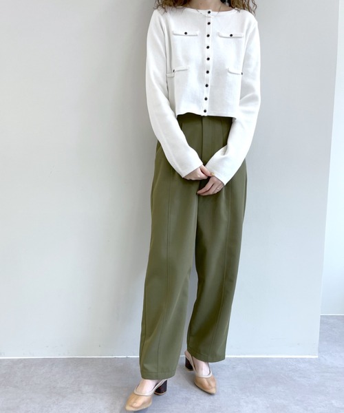 mystic（ミスティック）の「センターステッチハイウエストパンツ（その他パンツ・レディース・ベージュ/オフホワイト/カーキ・1/2）」の13枚目の写真