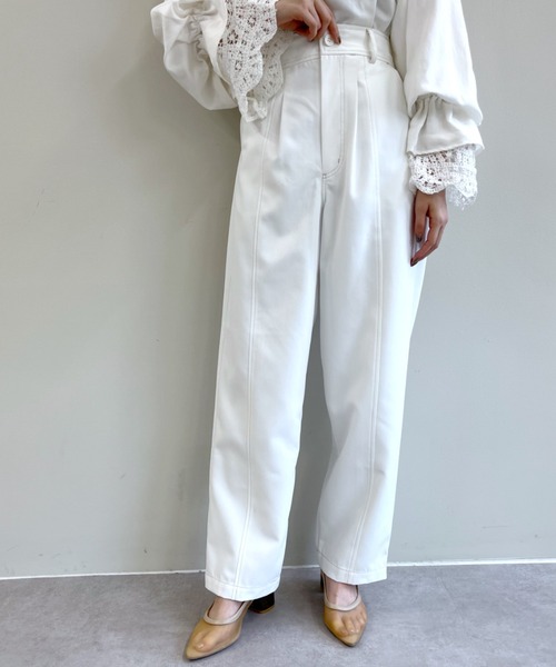 mystic（ミスティック）の「センターステッチハイウエストパンツ（その他パンツ・レディース・ベージュ/オフホワイト/カーキ・1/2）」の8枚目の写真