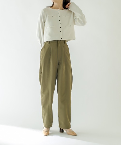 mystic（ミスティック）の「センターステッチハイウエストパンツ（その他パンツ・レディース・ベージュ/オフホワイト/カーキ・1/2）」の18枚目の写真