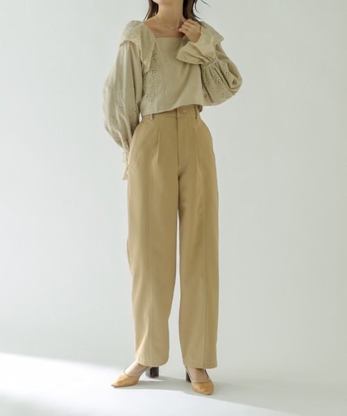 mystic（ミスティック）の「センターステッチハイウエストパンツ（その他パンツ・レディース・ベージュ/オフホワイト/カーキ・1/2）」の21枚目の写真