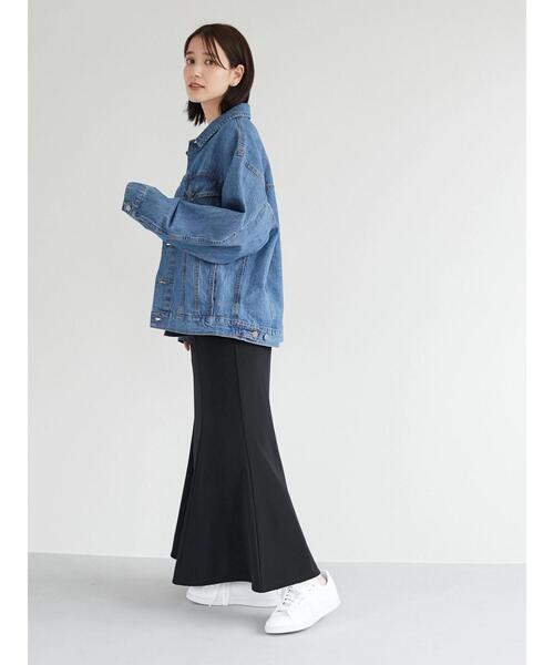 Green　Parks（グリーンパークス）の「オーバーサイズデニムジャケット＊（デニムジャケット・レディース・インディゴブルー・FREE）」の9枚目の写真