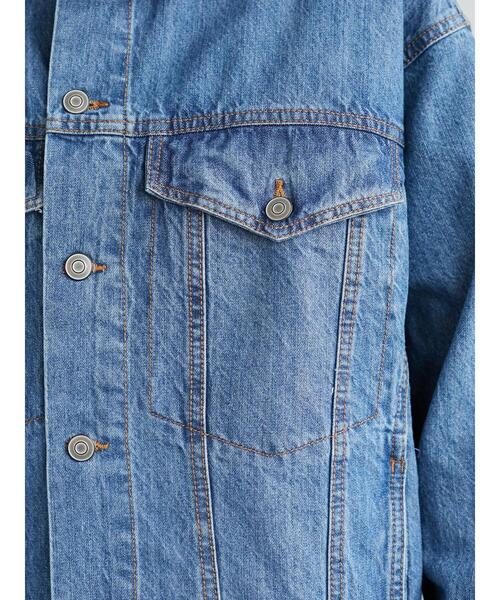 Green　Parks（グリーンパークス）の「オーバーサイズデニムジャケット＊（デニムジャケット・レディース・インディゴブルー・FREE）」の12枚目の写真