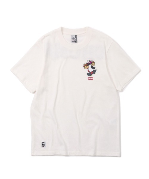 Chums チャムス ボーダー ルーズシルエット バックプリントtシャツ ホットドッグ ブービーバード Delivery T Shirtch01 19 Tシャツ カットソー Chums チャムス のファッション通販 Zozotown