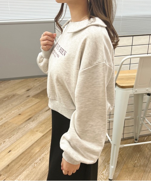 apres jour(アプレジュール)の「襟付きショート丈スウェット【ZOZOTOWN限定アイテム】(スウェット・レディース・ネイビー/ナチュラル/アイボリー・X-LARGE/フリー)」の17枚目の写真