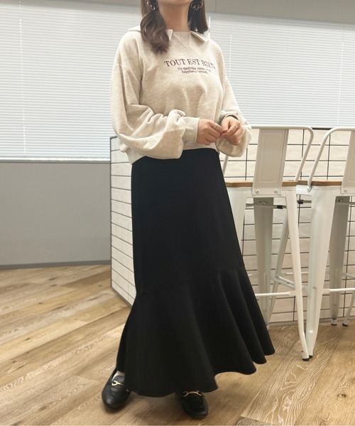 apres jour(アプレジュール)の「襟付きショート丈スウェット【ZOZOTOWN限定アイテム】(スウェット・レディース・ネイビー/ナチュラル/アイボリー・X-LARGE/フリー)」の19枚目の写真