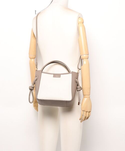 LOWELL things（ロウェル　シングス）の「スクエアファブリックトート（トートバッグ・レディース・ブラウン/グレイッシュベージュ・フリー）」の6枚目の写真