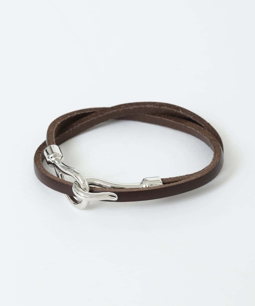 SENSE OF PLACE by URBAN RESEARCH（センスオブプレイスバイアーバンリサーチ）の「レザーブレスレット(2連)（ブレスレット・メンズ・ブラック/ベージュ/ブラウン・ONE）」の2枚目の写真