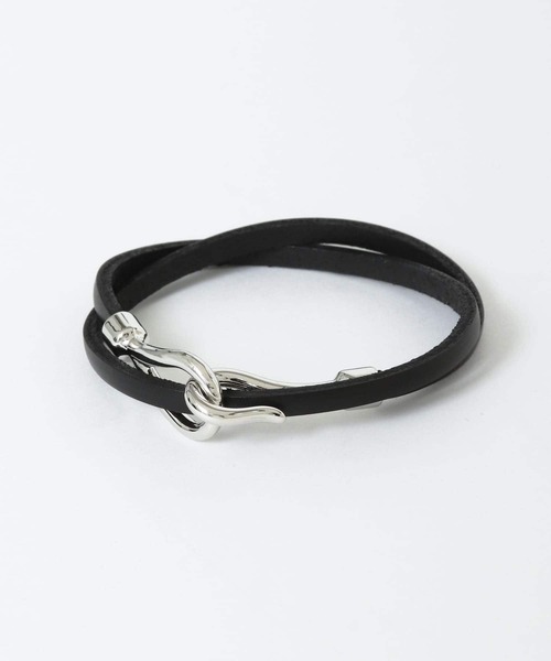 SENSE OF PLACE by URBAN RESEARCH（センスオブプレイスバイアーバンリサーチ）の「レザーブレスレット(2連)（ブレスレット・メンズ・ブラック/ベージュ/ブラウン・ONE）」の9枚目の写真