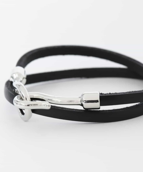 SENSE OF PLACE by URBAN RESEARCH（センスオブプレイスバイアーバンリサーチ）の「レザーブレスレット(2連)（ブレスレット・メンズ・ブラック/ベージュ/ブラウン・ONE）」の10枚目の写真