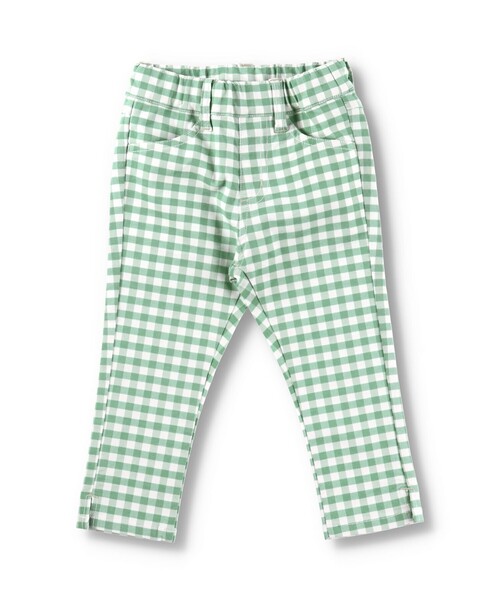 セール】プレミアムストレッチギンガムチェックカプリパンツ（その他  