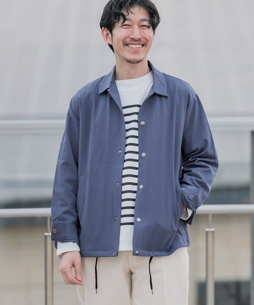 ITEMS URBANRESEARCH(アイテムズ アーバンリサーチ)の「『セットアップ対応』クールタッチTR コーチジャケット(ブルゾン・メンズ・ライトグレー/ベージュ/オフホワイト/ブルー/ブラック・LARGE/MEDIUM)」の5枚目の写真