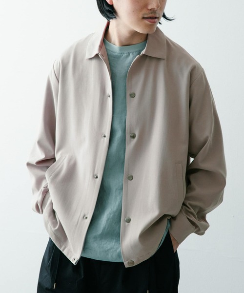 ITEMS URBANRESEARCH(アイテムズ アーバンリサーチ)の「『セットアップ対応』クールタッチTR コーチジャケット(ブルゾン・メンズ・ライトグレー/ベージュ/オフホワイト/ブルー/ブラック・LARGE/MEDIUM)」の4枚目の写真