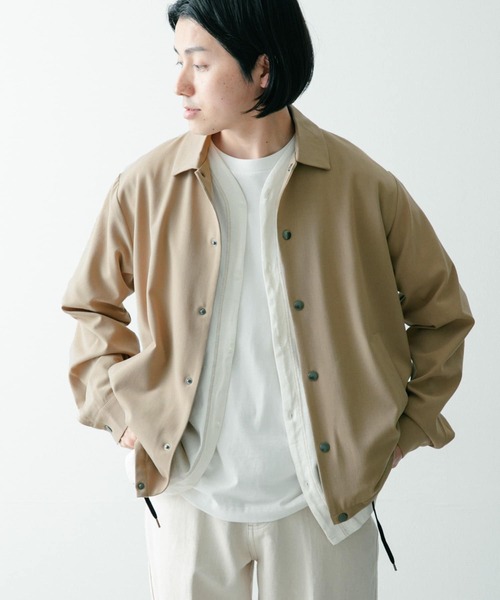 ITEMS URBANRESEARCH(アイテムズ アーバンリサーチ)の「『セットアップ対応』クールタッチTR コーチジャケット(ブルゾン・メンズ・ライトグレー/ベージュ/オフホワイト/ブルー/ブラック・LARGE/MEDIUM)」の7枚目の写真